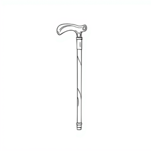 Cane line drawing 